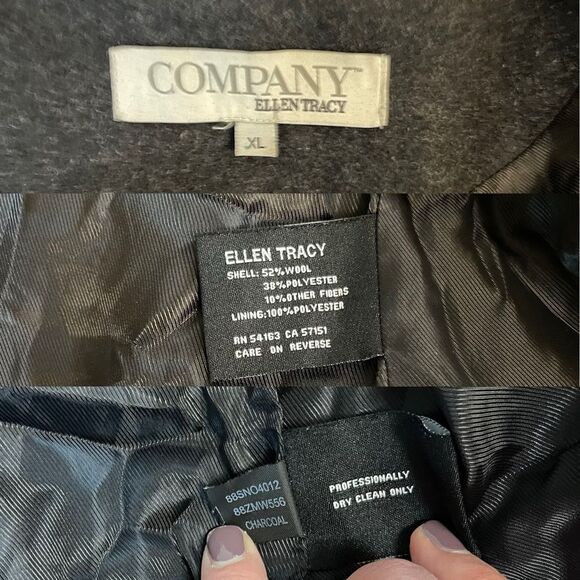 Company by Ellen Tracy Hooded Wool Blend Peacoat - Picture 8 of 16